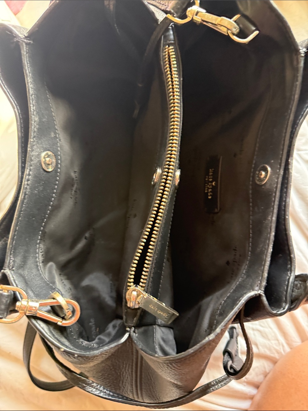 kate spade large black dumpling purse - Picture 5 of 6